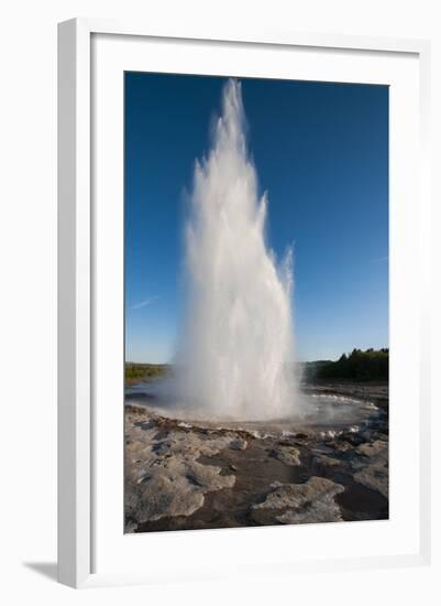 Iceland. South Region. Geyser. Strokkur Geyser-Inger Hogstrom-Framed Photographic Print