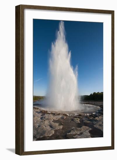 Iceland. South Region. Geyser. Strokkur Geyser-Inger Hogstrom-Framed Photographic Print