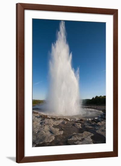 Iceland. South Region. Geyser. Strokkur Geyser-Inger Hogstrom-Framed Photographic Print