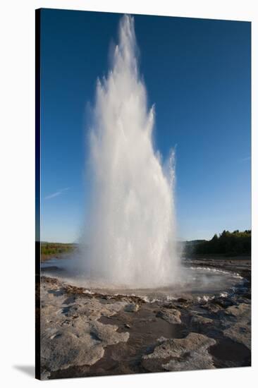 Iceland. South Region. Geyser. Strokkur Geyser-Inger Hogstrom-Stretched Canvas