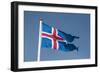 Iceland. South Region. Thingvellir. Icelandic Flag-Inger Hogstrom-Framed Photographic Print