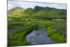 Iceland. South. Vik I Myrdal. Stream Running Down to the Beach-Inger Hogstrom-Mounted Photographic Print