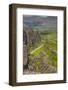 Iceland. Thingvellir. Hikers Between the Rift in the Mountain-Inger Hogstrom-Framed Photographic Print