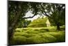 Iceland, turf-roofed Hof Church and surrounding grave mounds.-Mark Williford-Mounted Photographic Print