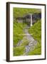 Iceland. Vatnajokull NP. Skaftafell Waterfall and Columnar Basalt-Inger Hogstrom-Framed Photographic Print