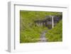 Iceland. Vatnajokull NP. Skaftafell Waterfall and Columnar Basalt-Inger Hogstrom-Framed Photographic Print