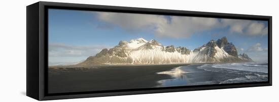 Iceland Vestrahorn Mountain In Stokksnes-Philippe Manguin-Framed Stretched Canvas