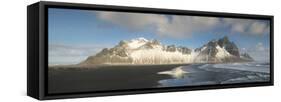 Iceland Vestrahorn Mountain In Stokksnes-Philippe Manguin-Framed Stretched Canvas