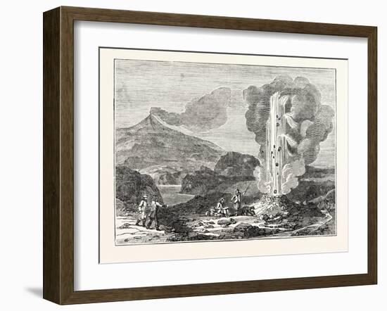 Iceland: View of a Geyser or Hot Fountain-null-Framed Giclee Print