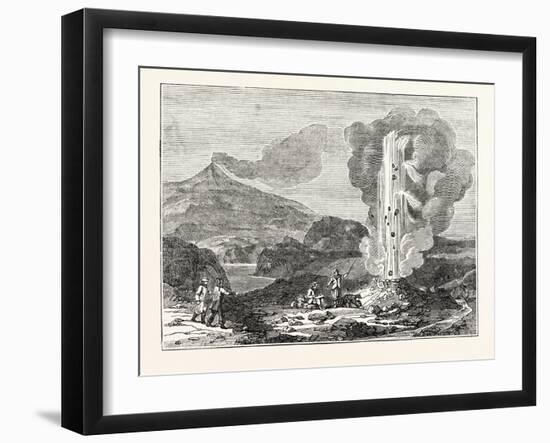 Iceland: View of a Geyser or Hot Fountain-null-Framed Giclee Print