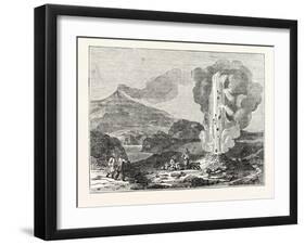 Iceland: View of a Geyser or Hot Fountain-null-Framed Giclee Print