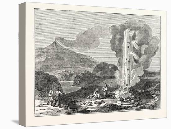 Iceland: View of a Geyser or Hot Fountain-null-Stretched Canvas