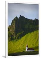 Iceland. Vik I Myrdal. Church on the Hill-Inger Hogstrom-Framed Premium Photographic Print