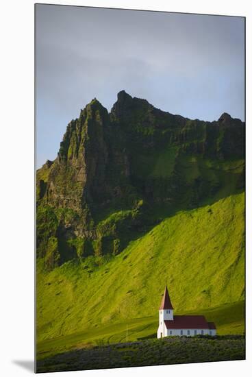 Iceland. Vik I Myrdal. Church on the Hill-Inger Hogstrom-Mounted Premium Photographic Print