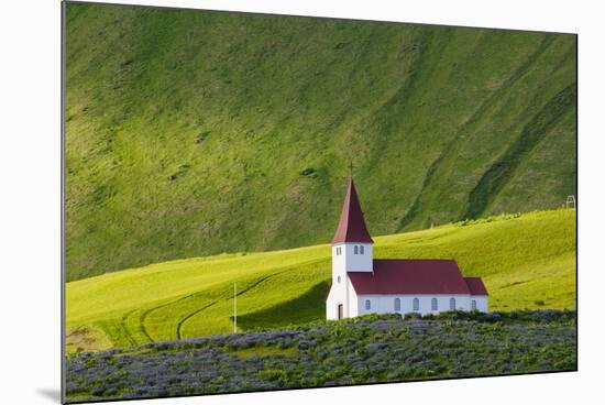 Iceland. Vik I Myrdal. Church on the Hill-Inger Hogstrom-Mounted Photographic Print