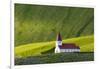 Iceland. Vik I Myrdal. Church on the Hill-Inger Hogstrom-Framed Photographic Print