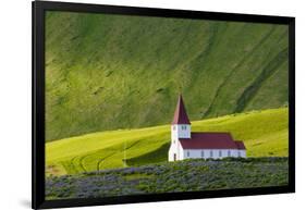 Iceland. Vik I Myrdal. Church on the Hill-Inger Hogstrom-Framed Photographic Print