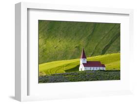 Iceland. Vik I Myrdal. Church on the Hill-Inger Hogstrom-Framed Photographic Print