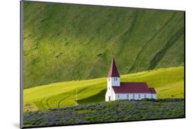 Iceland. Vik I Myrdal. Church on the Hill-Inger Hogstrom-Mounted Photographic Print