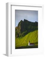 Iceland. Vik I Myrdal. Church on the Hill-Inger Hogstrom-Framed Photographic Print