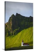 Iceland. Vik I Myrdal. Church on the Hill-Inger Hogstrom-Stretched Canvas