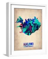 Iceland Watercolor Poster-NaxArt-Framed Art Print