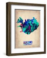 Iceland Watercolor Poster-NaxArt-Framed Art Print