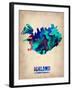 Iceland Watercolor Poster-NaxArt-Framed Art Print