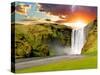 Iceland, Waterfall - Skogafoss-TTstudio-Stretched Canvas