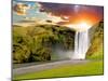 Iceland, Waterfall - Skogafoss-TTstudio-Mounted Photographic Print