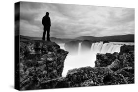 Iceland Waterfall-Nina Papiorek-Stretched Canvas