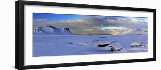 Iceland, West Fjords, Winter Scenery in the Dyrafjördur Close Pingeyri-Bernd Rommelt-Framed Photographic Print