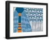 Icelandic Blue Bees-Belen Mena-Framed Giclee Print