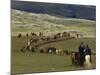 Icelandic Horses and Riders, Riding Near Landmannalaugar, Iceland-Inaki Relanzon-Mounted Photographic Print