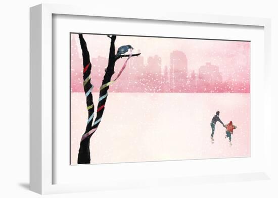 Iceskating-Nancy Tillman-Framed Premium Giclee Print