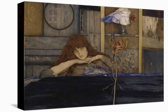 Ich Schliesse Mich Selbst Ein (I Lock My Door Upon Myself), 1891-Fernand Khnopff-Stretched Canvas