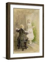 Ichabod Crane and Katrin Van Tassel, C.1893-George Henry Boughton-Framed Giclee Print