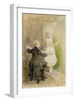 Ichabod Crane and Katrin Van Tassel, C.1893-George Henry Boughton-Framed Giclee Print