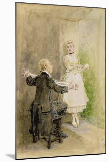 Ichabod Crane and Katrin Van Tassel, C.1893-George Henry Boughton-Mounted Giclee Print