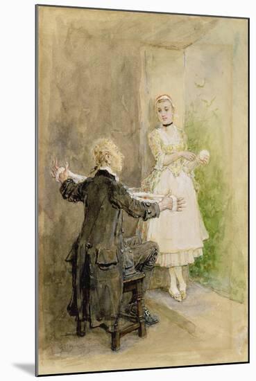 Ichabod Crane and Katrin Van Tassel, C.1893-George Henry Boughton-Mounted Giclee Print