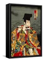 Ichikawa Danjuro as Hirai Yasumasa-Kunichika toyohara-Framed Stretched Canvas