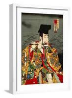 Ichikawa Danjuro as Hirai Yasumasa-Kunichika toyohara-Framed Giclee Print