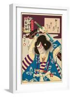 Ichikawa Danjuro Engei Hyakuban - Oboshi Yuranosuke-Kunichika toyohara-Framed Giclee Print