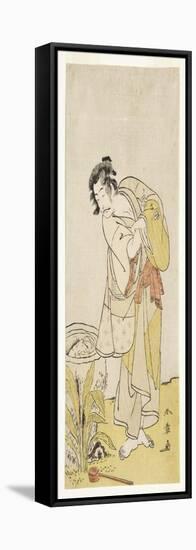 Ichikawa Danjuro V from the Play Shida Yuzuri Wa Horai Soga, 1775-Katsukawa Shunsho-Framed Stretched Canvas