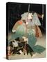 Ichikawa Danjuro VII Overpowering an Officer of the Law, C.1830-44-Kuniyoshi Utagawa-Stretched Canvas