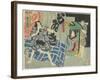 Ichikawa Kakitsu and Sawamura Noshi in the Kabuki Play Suibo Daigo Do_No Nozarashi, December 1865-Utagawa Kunisada II-Framed Giclee Print