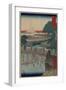 Ichikobu Bridge (From the Series 36 Views of Mount Fuj), 1858-Utagawa Hiroshige-Framed Giclee Print