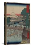 Ichikobu Bridge (From the Series 36 Views of Mount Fuj), 1858-Utagawa Hiroshige-Stretched Canvas