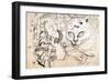 Ichumura Meeting a Cat Ghost-Kuniyoshi Utagawa-Framed Art Print