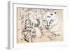 Ichumura Meeting a Cat Ghost-Kuniyoshi Utagawa-Framed Art Print